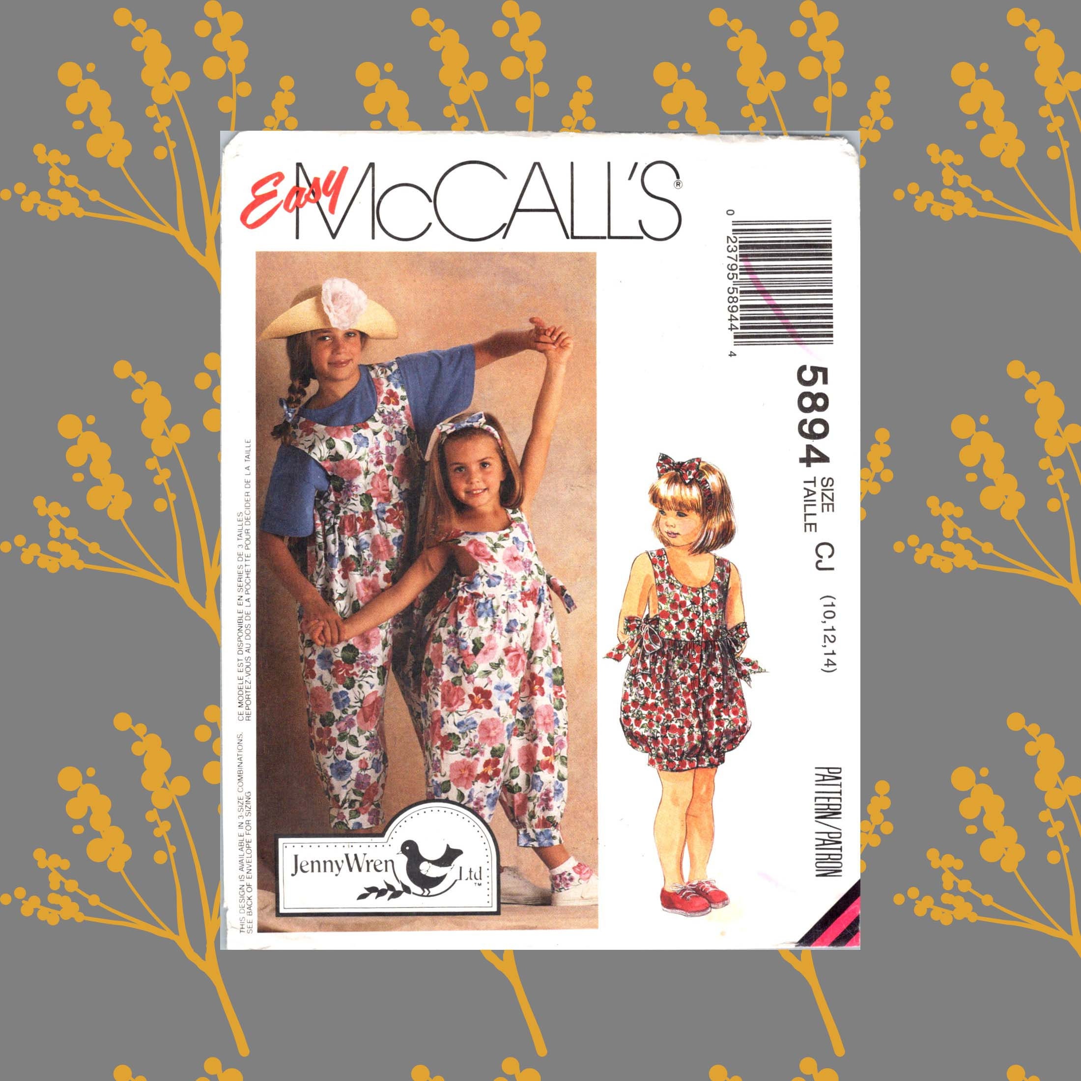 タイムセール♡ OMMO IRREGULAR PATTERN SK Kids Romper Pattern Uncut 90s Loose Jumpsuit Multisize 10-14
