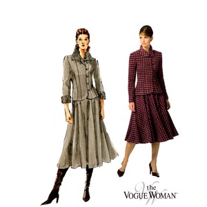 Vintage Y2K Jacket & Skirt Pattern MultiSize 8-18 Bust 31.5-40 Plus Size Vogue 8169 Uncut