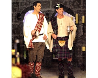 Kilt Pattern uncut Size XS-M Chest 30-40 Celtic Costume Simplicity 8913