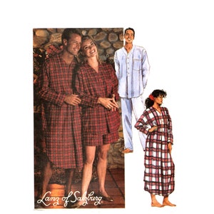 Nightshirt Pattern uncut 90s Lanz Unisex Pajamas pattern Mens Pajamas MultiSize XL-XXL Bust/Chest 46-52 Plus Size Cosplay McCalls 6306