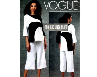 Vogue Tunic and Pants Pattern uncut Tom and Linda Platt MultiSize 8-16 Bust 31.5-38 Color Block Loose Top Vogue 1804