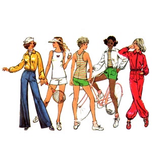 Vintage 70s Sport Separates Pattern Size 10 Bust 32.5 Simplicity 5518 Uncut