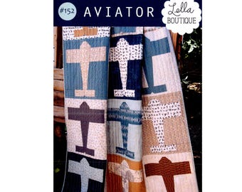 Aviator Quilt pattern 64x66 in Fat Quarter Quilt Lella Boutique LB152 Uncut