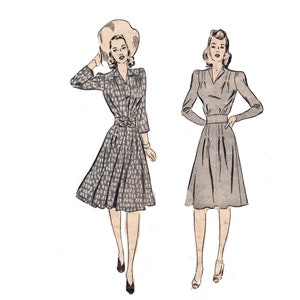 May include: Two women wearing dresses with a similar style. The woman on the left is wearing a patterned dress with a hat and the woman on the right is wearing a solid color dress.