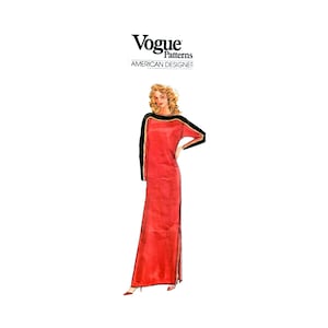 Vogue Beene Dress Pattern uncut 80s Vogue American Designer Luxe Athleisure Dress pattern Size 10 Bust 32.5 Drop Shoulder Dress Vogue 1389