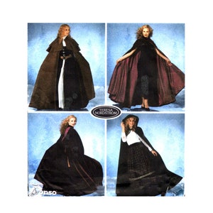 May include: Four images of women wearing capes and dresses. The capes are various colors, including brown, burgundy, and black. The dresses are black and white. The image includes the text "Teresa Nordstrom".