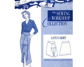 Lotus Skirt Pattern uncut Sewing Workshop Wearable Art MultiSize 8-22 Waist 25.5-37 Plus Size OOP