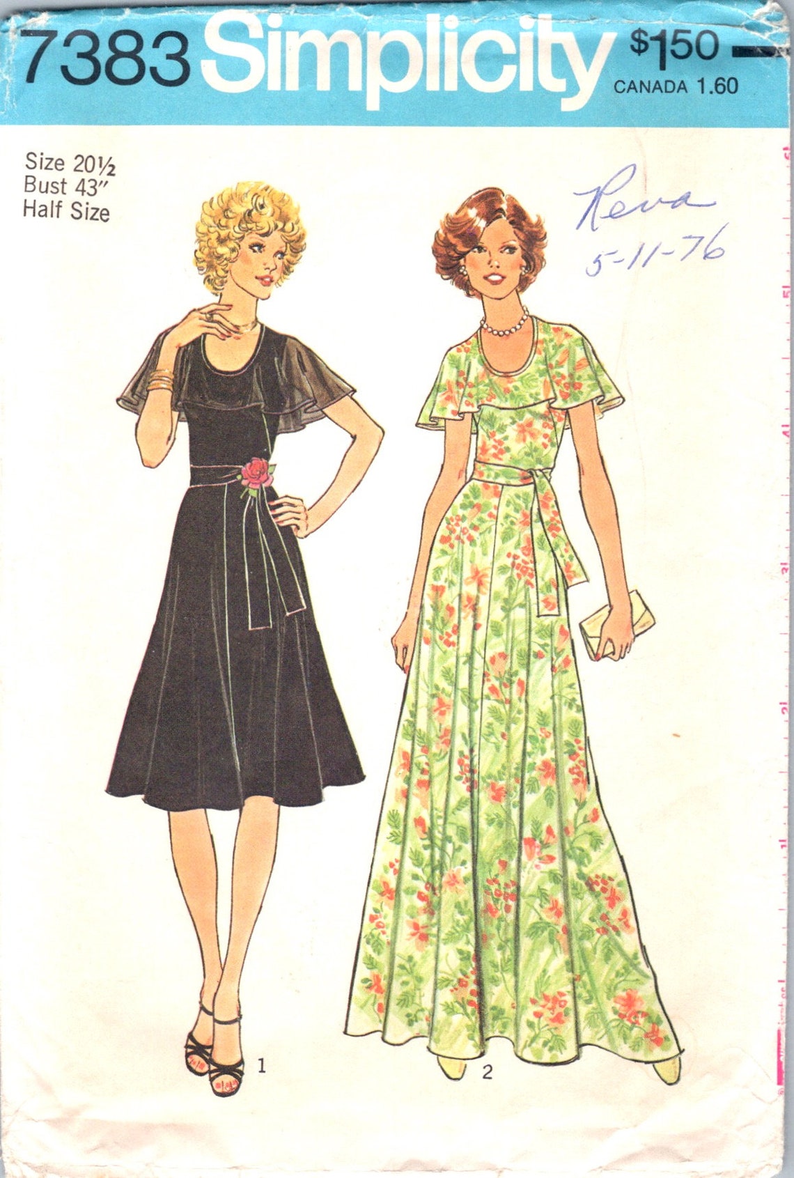 Dress Pattern uncut Aline Dress pattern 70s Fit and Flare Etsy