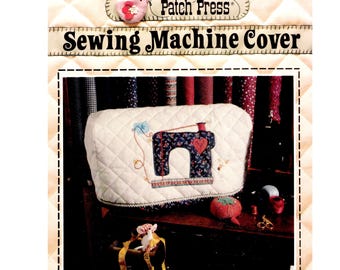 Vintage 80s Sewing Machine Cover pattern Patch Press 345B Uncut