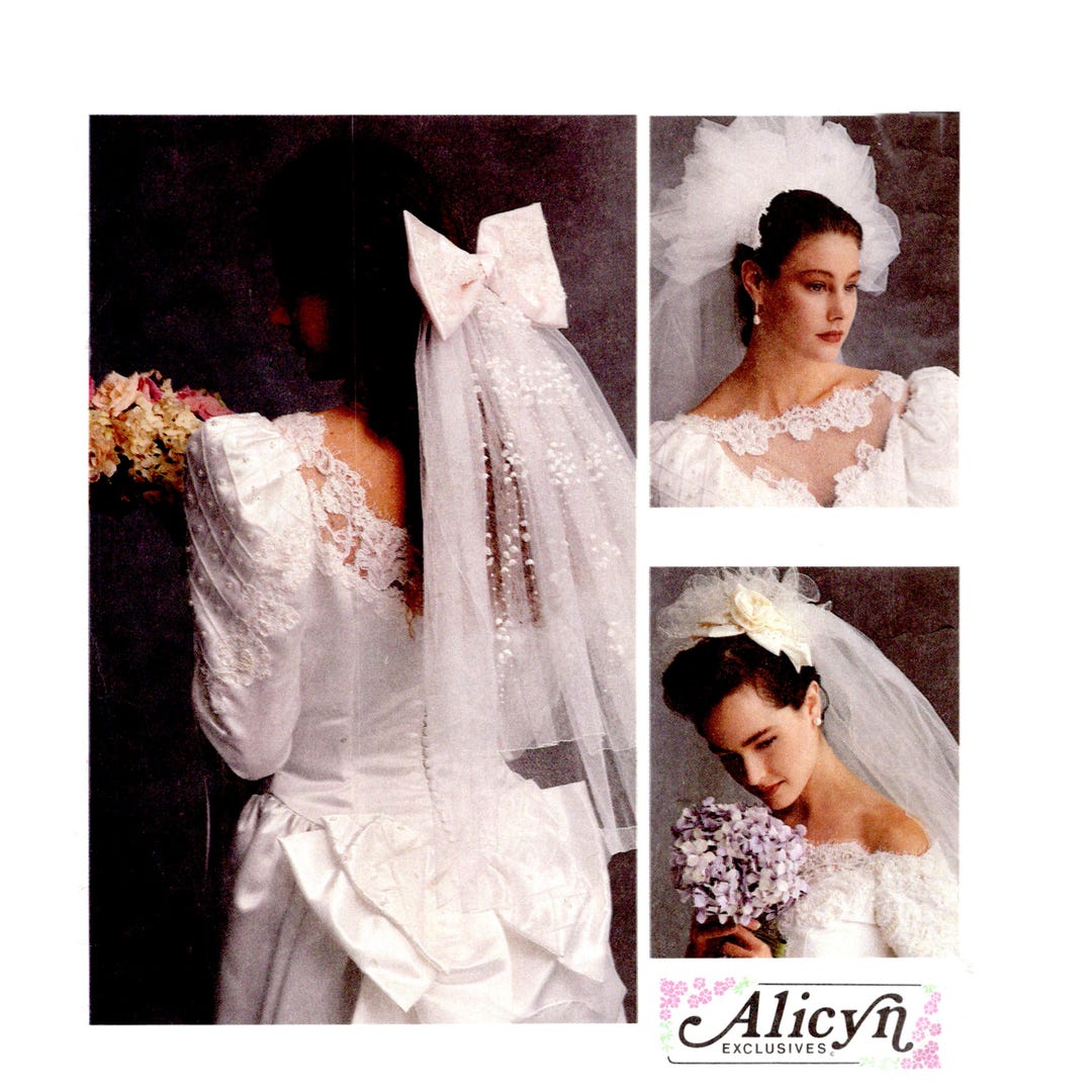 Vintage 90s Alicyn Bridal Veil Pattern Uncut Mccalls 5204 - Etsy