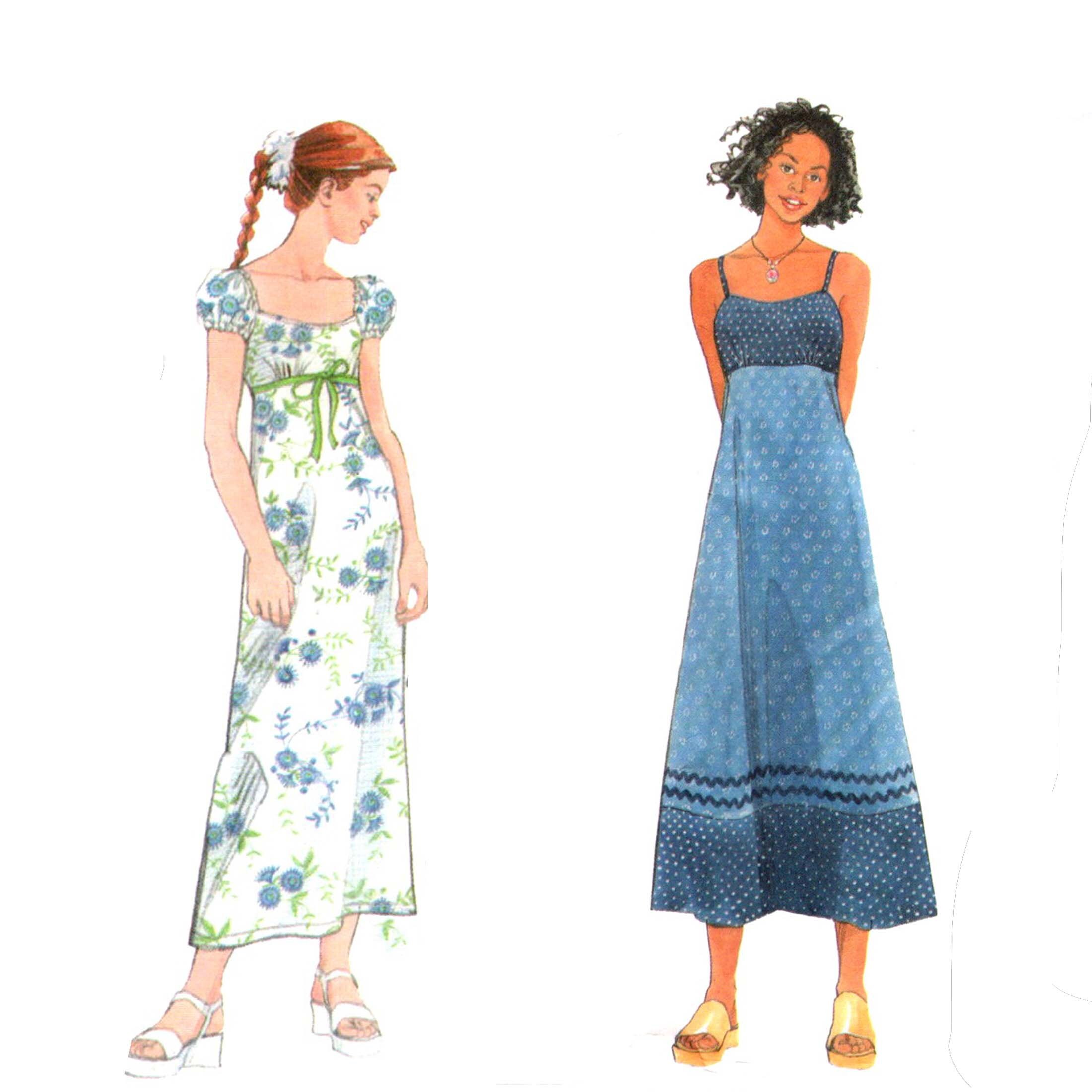 Empire Dress pattern uncut Multi Size 1724 Bust 38.5 44.5 Etsy