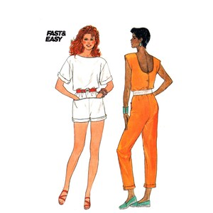 Low Back Jumpsuit Pattern uncut 80s Romper pattern MultiSize 6-10 Bust 30.5-32.5 Belted Jumpsuit Butterick 3183