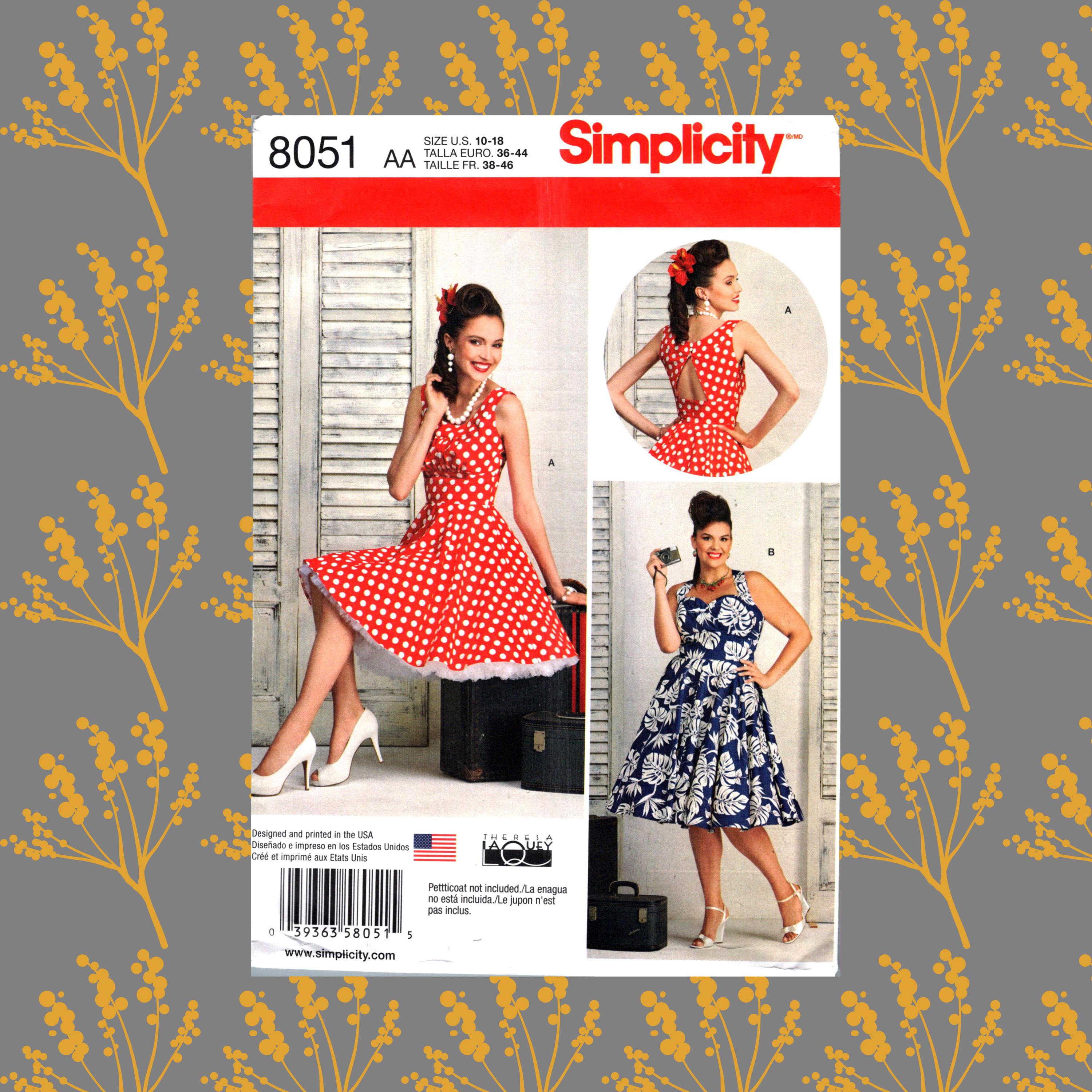 Laquey Dress Pattern Uncut Multisize 10-18 Bust 32.5-40 Plus Size