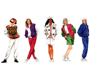 Track Suit Pattern uncut 90s Shorts Windbreaker MultiSize 8-18 Bust 31.5-40 or Sz 20-26 Bust 42-48 Plus Size Parachute Pants McCalls 6342