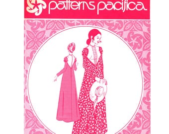 Vintage 70s Hawaiian Muumuu Pattern Size 12 Bust 34 Patterns Pacifica 3022 Uncut