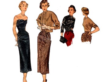Vintage 50s Separates Pattern Size 14 Bust 32 Simplicity 3027 pre-cut