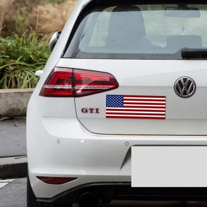 Imán para automóvil, pegatina para parachoques, bandera estadounidense, imán de bandera estadounidense, imán de bandera, imán impreso en vinilo impermeable personalizado, imán de 5*5 o 10*3.