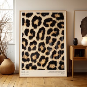 Leopard Definition Print, Leopard Wall Art, Leopard Pattern Poster, Unframed Physical Print