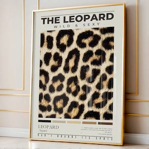 Leopard Pattern Photography Print: Wild Animal Wall Art Unframed Print