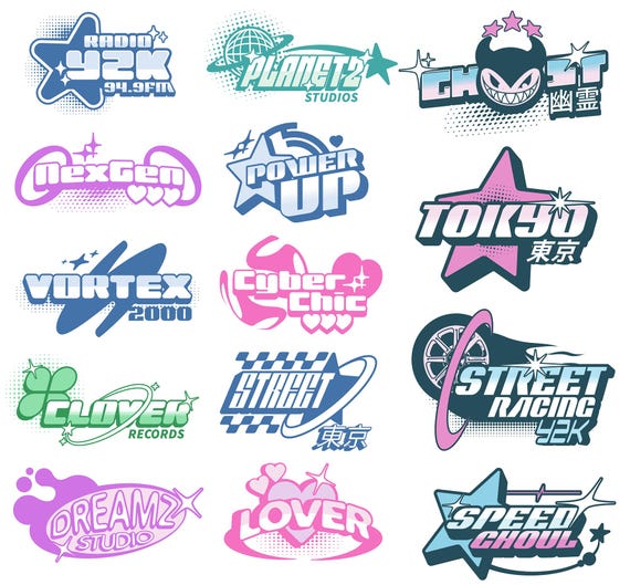 RoomSERVICE 鹿柄ロゴプリント ビキニy2k Nodress Custom Digital Y2K Logo,2000s Digital Chrome Logo