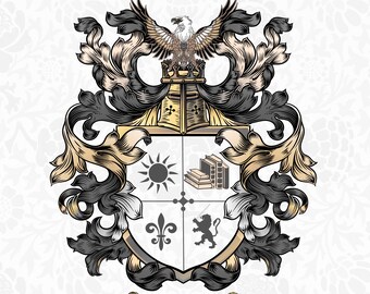 Custom Logo Design for Family Crest and Medieval Knight or Royal Family Shield