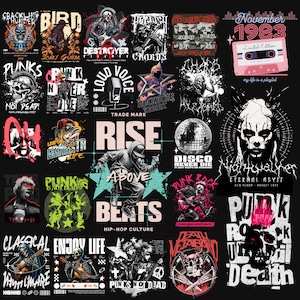 Streetwear music png designs, T-shirt designs bundle,rock design bundle , bikers design , rock bands t-shirts , hip hop t-shirt