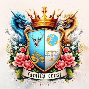 Family Crest, Custom Family Crest, Crafting and Preserving Family Crests with Artificial Intelligence