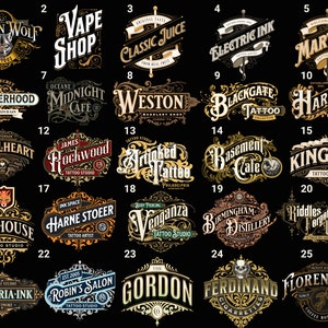 Tattoo Studio logo,Victorian Logo Design for Boutique, Vintage or Retro Logo, and Tattoo Studio Logo.