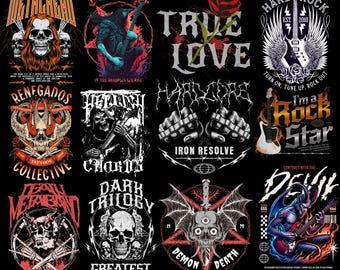 Heavy Metal Streetwear Designs: Wahre Liebe, Brutalität, Skelett, Rock, Musik