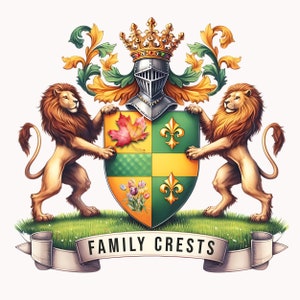 Family Crest, Custom Family Crest, Crafting and Preserving Family Crests with Artificial Intelligence