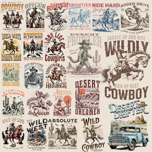 Western Cowboy png Bundle | Western png, Digital Download , T-Shirt Print Design
