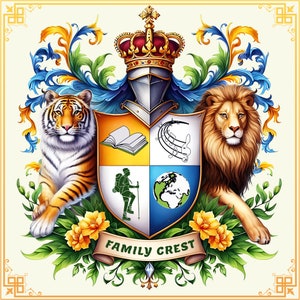 Creating Your Family Crest, Custom Family Crest, custom logo design , family crest