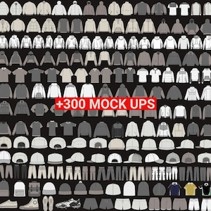 300+ Streetwear Mockups & Fashion Vector Bundle - Tech Pack Templates, Procreate PNG Mockups, and Professional Fashion Vector Flats