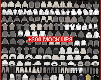 300+ Streetwear Mockups & Fashion Vector Bundle - Tech Pack Templates, Procreate PNG Mockups, and Professional Fashion Vector Flats