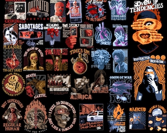 Streetwear Graphics PNG Bundle, T-Shirt Designs (Digital Download)