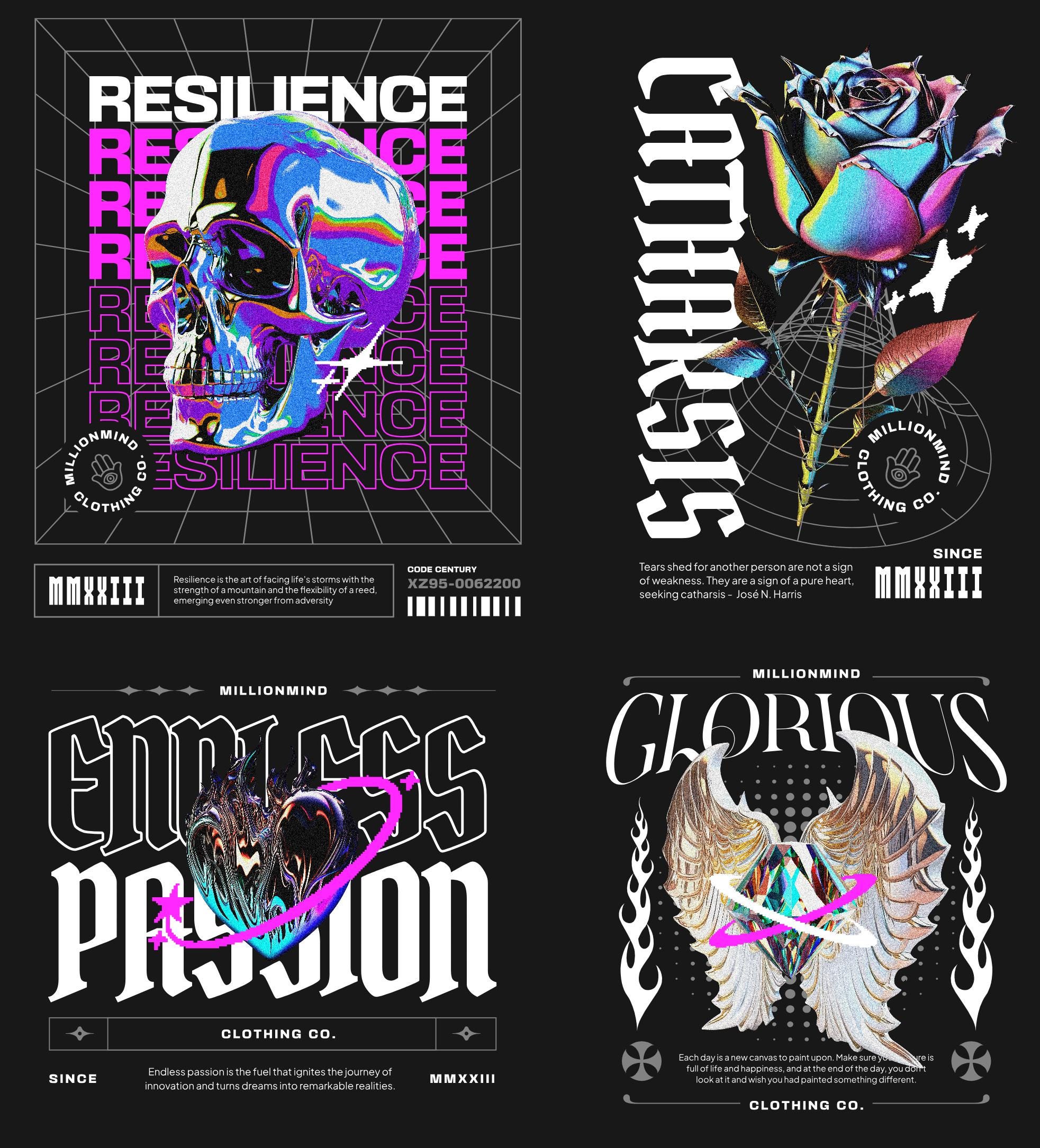 Y2K Chrome Streetwear Pngs: Retro-futurism Design Pack (digital 