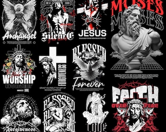 Christian Streetwear Collection | Trendy Christian Designs | Unique T-Shirt Designs in PNG | Streetwear Bundle