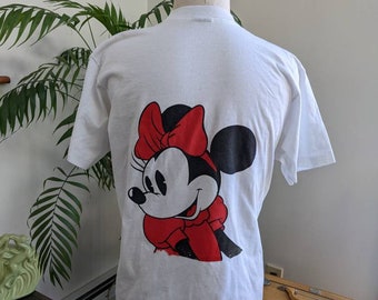 Vintage 80s Minnie Mouse T-shirt | Disney World Florida | Size Medium Large