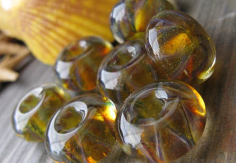 AGB boro glass lampwork beads Born Praying...