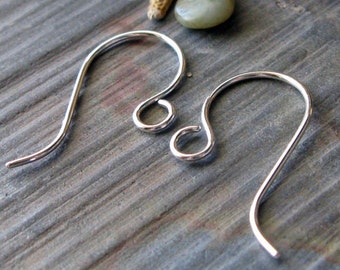 Handmade french hook ear wires sterling silver or gold filled earring hook jewelry findings AGB Zorongo