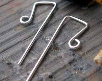 Dainty square ear wires. Handmade in sterling silver or 14k gold filled. Quality jewelry findings. AGB Mini Cajon