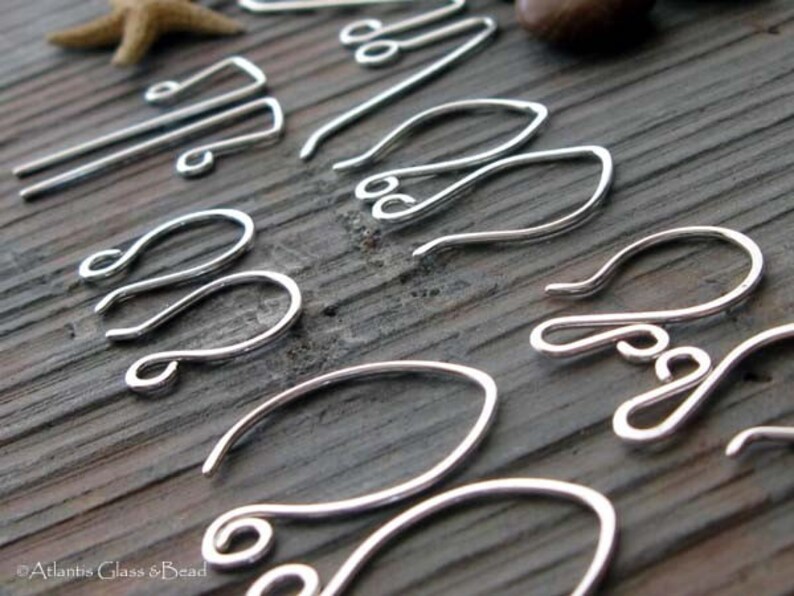Handmade Earring Hooks Sterling Silver Jewelry Findings. AGB Etsy