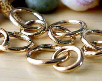 Interlocking eternity rings 14k gold filled or sterling silver artisan handmade quality jewelry findings AGB Momus 2 pieces