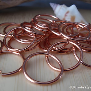 Extra große runde Biegeringe 16 Gauge 15mm. AGB handgemachte Handwerker Kupfer, Sterling Silber oder Gold gefüllt handgeschliffen Qualität Schmuck finden