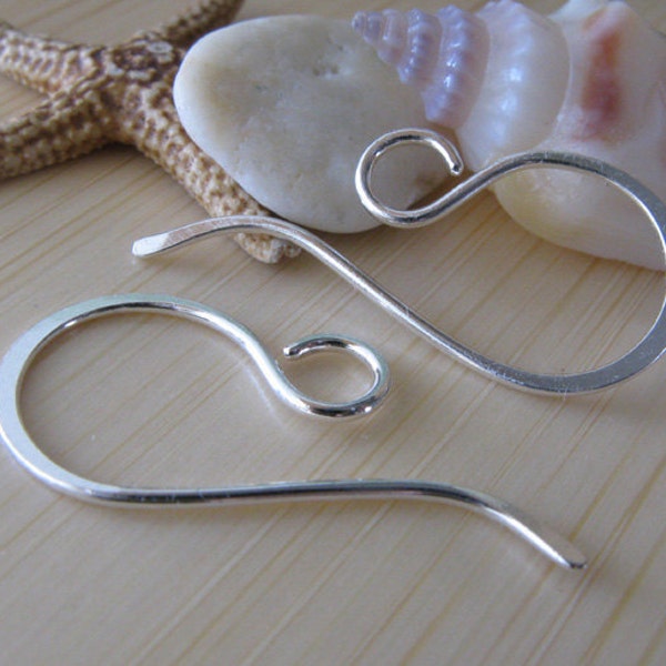 Handmade ear wires sterling silver or 14k gold filled artisan jewelry findings.  Quality earrings hooks. AGB Bedros