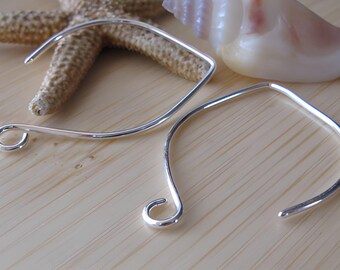 Handmade Earring Hooks Sterling Silver or Gold Filled Smooth Bamba AGB
