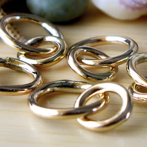 Interlocking eternity rings 14k gold filled or sterling silver artisan handmade quality jewelry findings AGB Momus 2 pieces