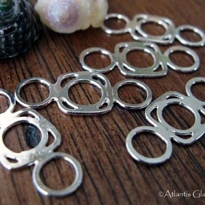 Unique jewelry connector link. Polished or oxidzied sterling silver artisan handmade quality findings. AGB Scorpion 2 Pieces