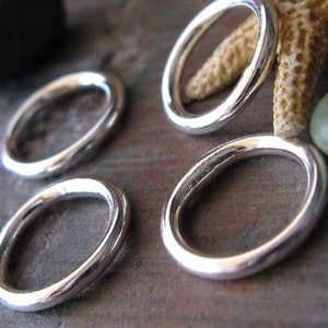 Sterling silver closed smooth 16 gauge rings. You choose size and finish. Artisan handmade quality jewelry findings. AGB Eleos image 1