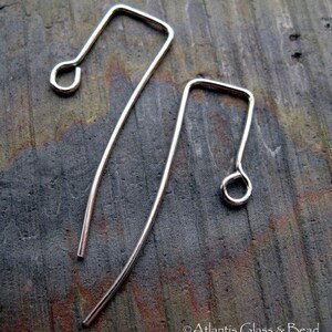Handwerklich gefertigte Ohrhaken-Brisuren. Sterling Silber oder 14k Gold gefüllt 4 Paar Ohrringe. Hochwertige Schmuckteile, Ohrdrähte oder Haken. Bild 3